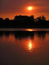 Sunset over the reservoir.